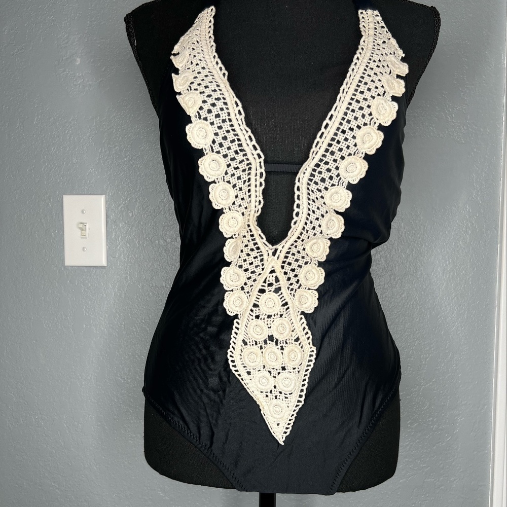 NWOT Black One Piece Bathing Suit